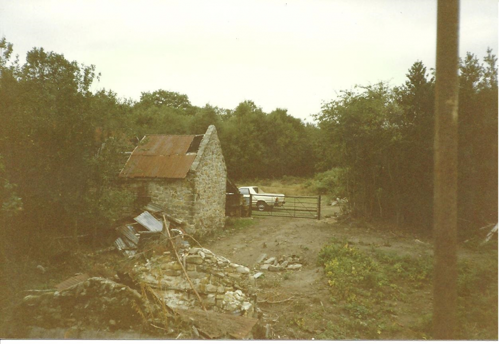 Subaru parked outside cottage c1989