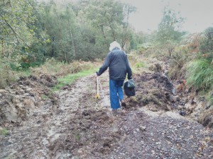 Walking via resurfaced track 24th September 2023